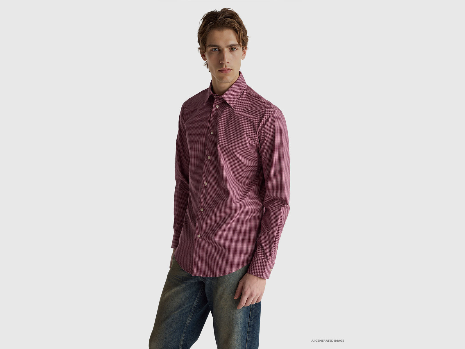 Camisa aos quadrados 100% algodão - ucb_image_F