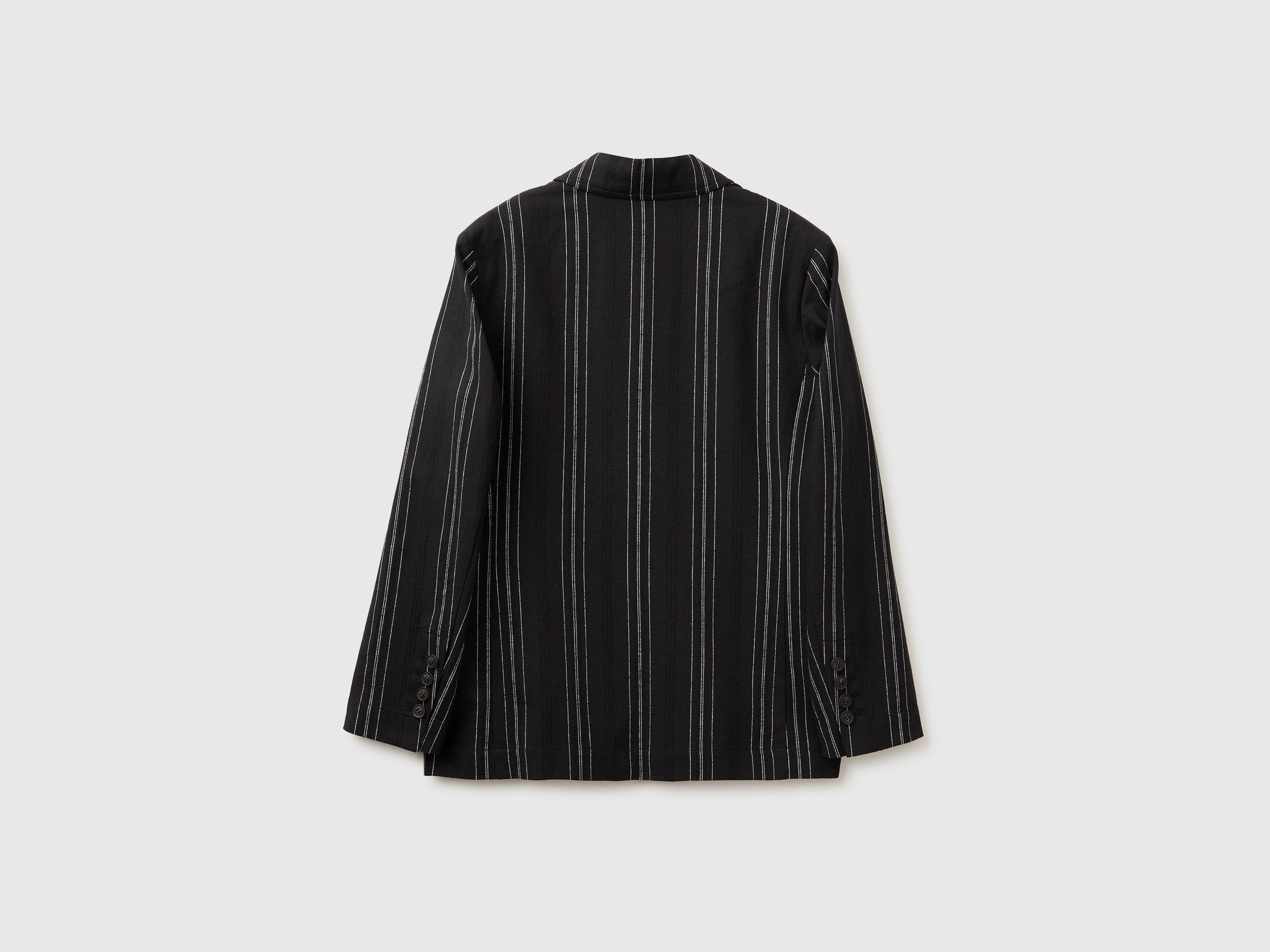 Blazer às riscas em mistura de linho - ucb_image_BS