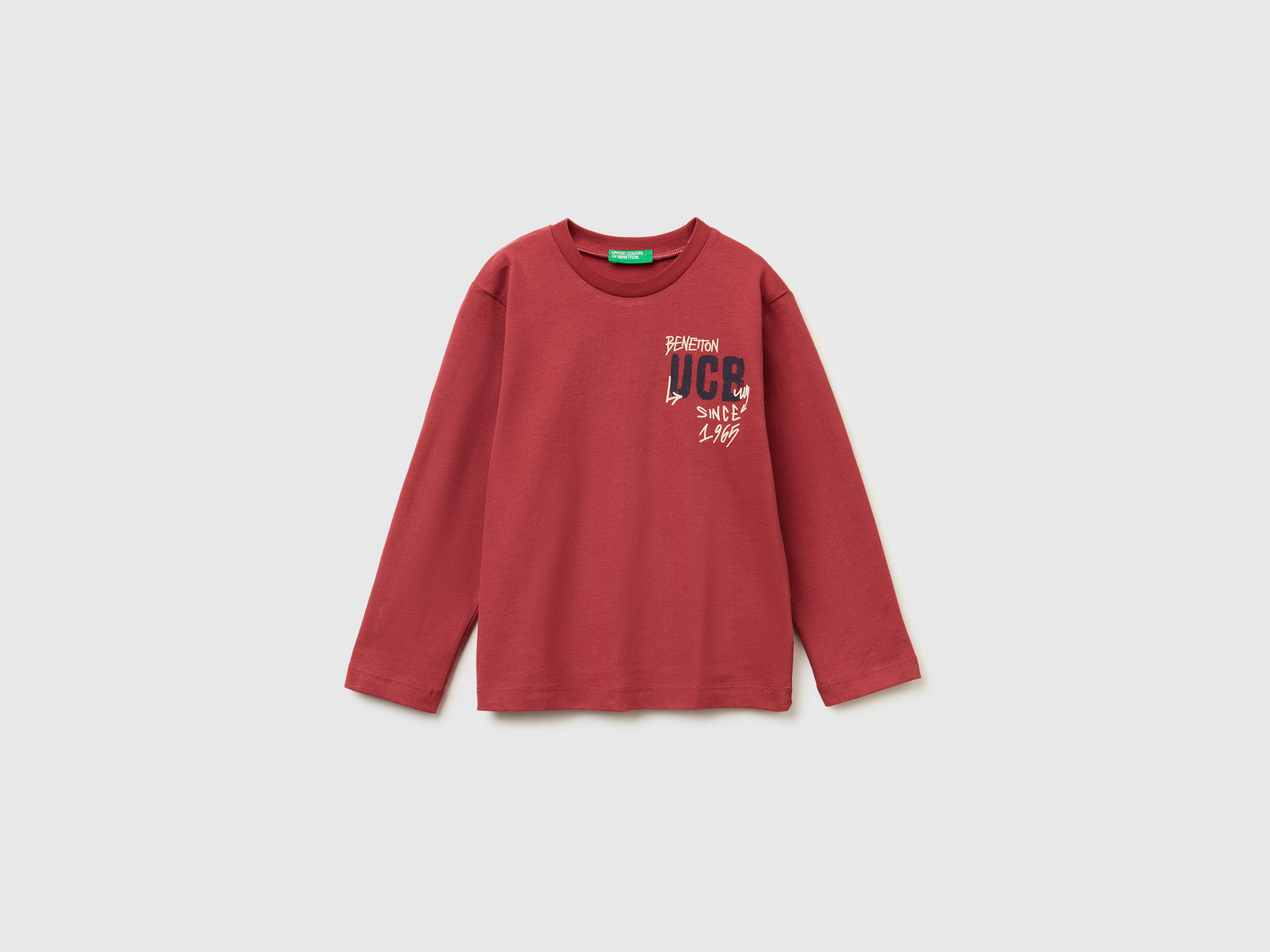 T-shirt de gola redonda em algodão quente - ucb_image_FS