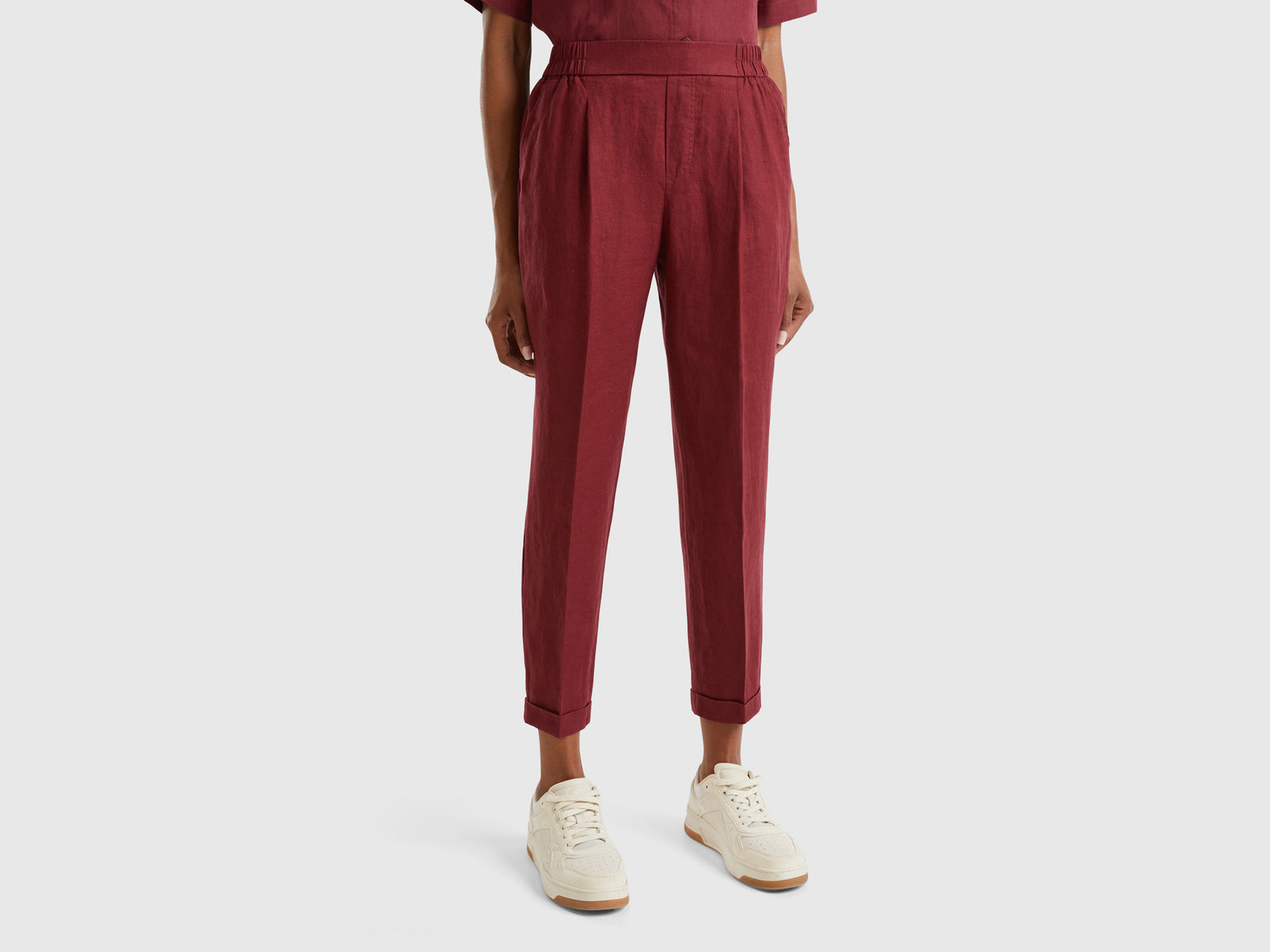 Calças regular fit em linho puro - ucb_image_F