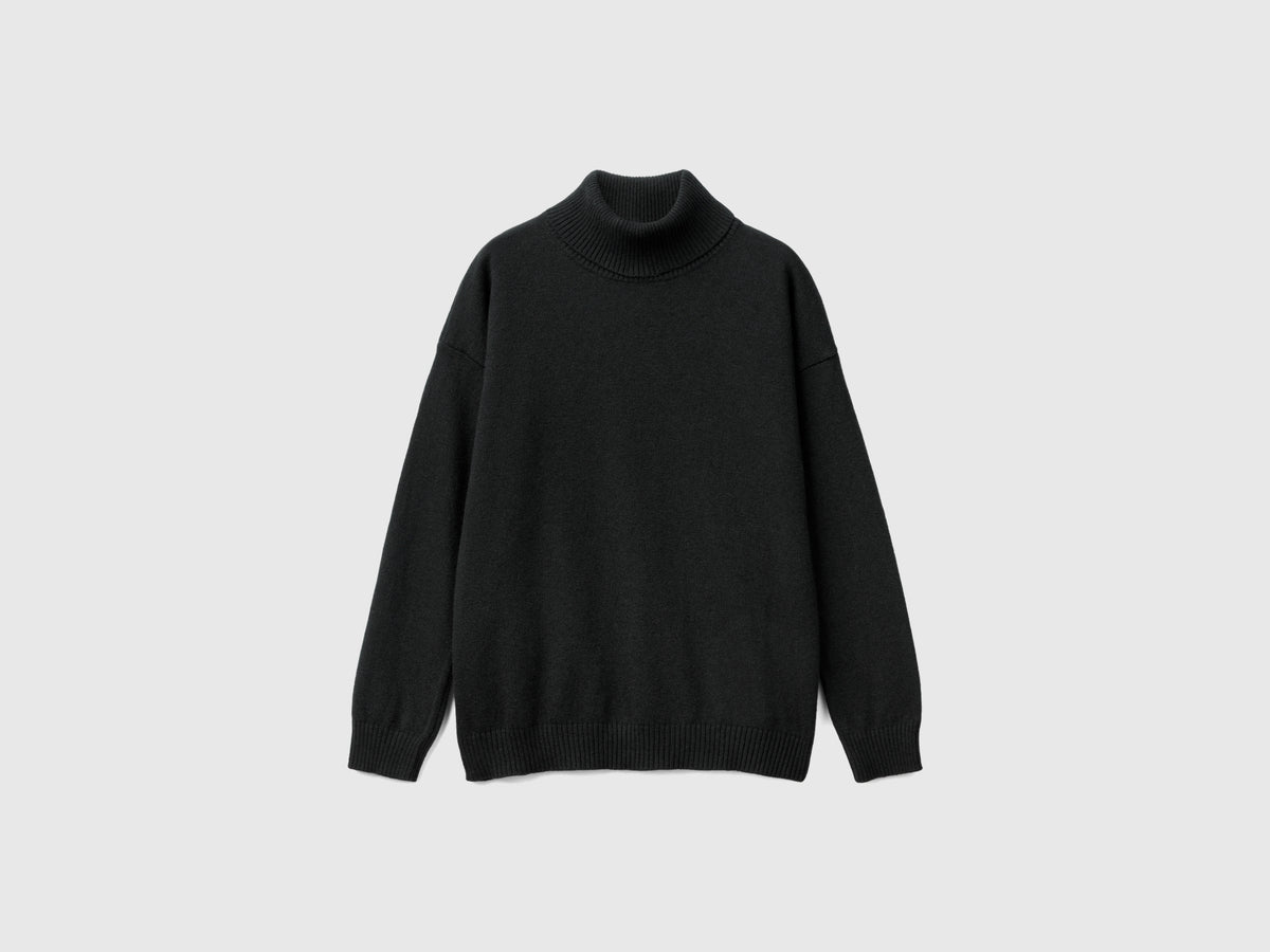 Camisola de gola alta em mistura de lã e caxemira - ucb_image_FS