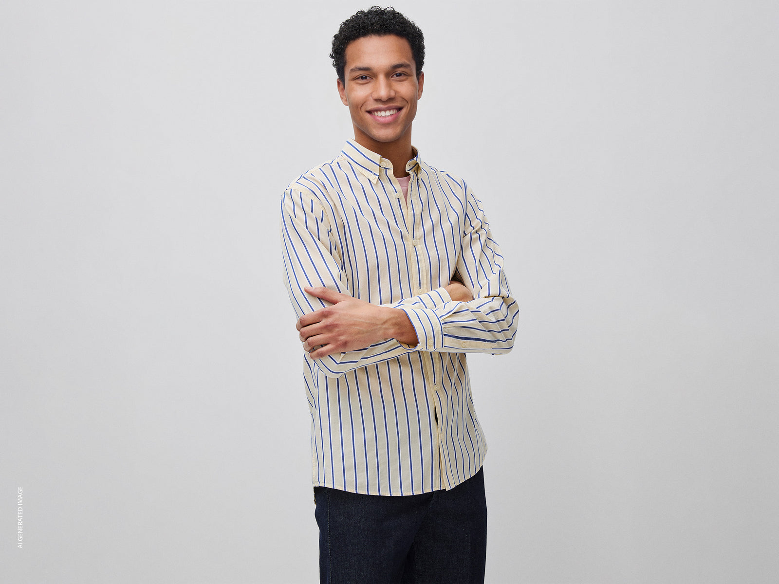 Camisa às riscas button down - ucb_image_F