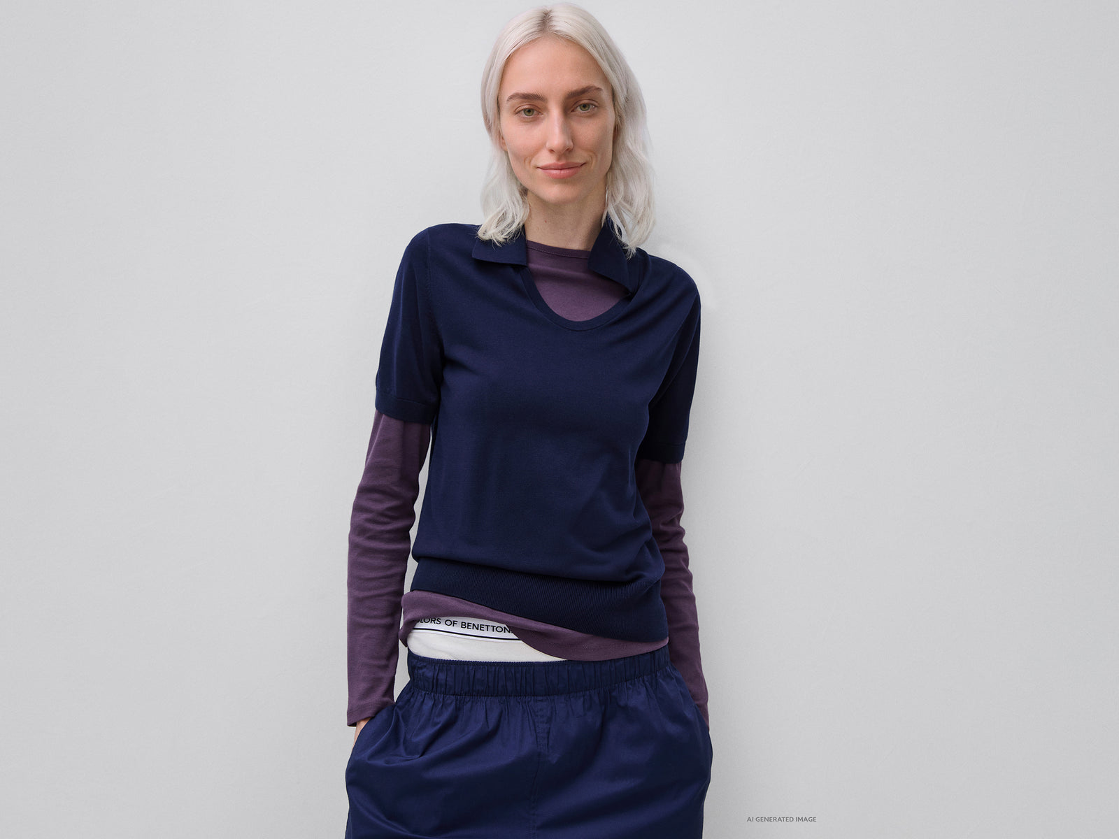 Camisola de manga curta em mistura de seda - ucb_image_F
