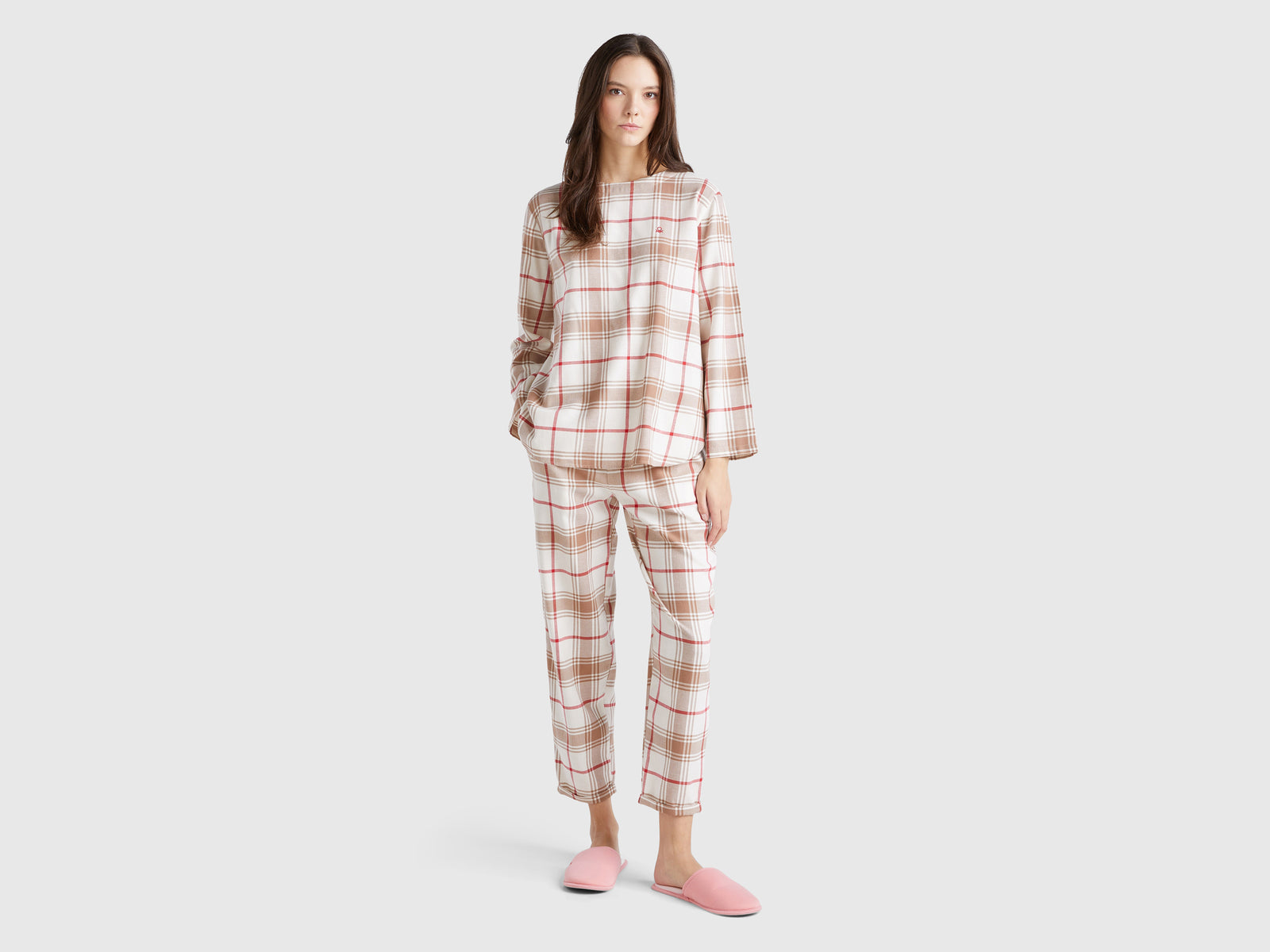 Flannel tartan trousers