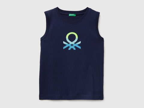 Organic cotton tank top with logo print - ucb_image_FS