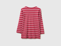 T-shirt às riscas com decote à barco - ucb_image_BS