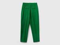 Calças cor sólida com cordão de ajuste - ucb_image_BS