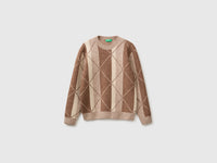 Camisola com riscas e losangos em mistura de lã e alpaca - ucb_image_FS