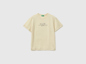 Oversized T-shirt with print and embroidery