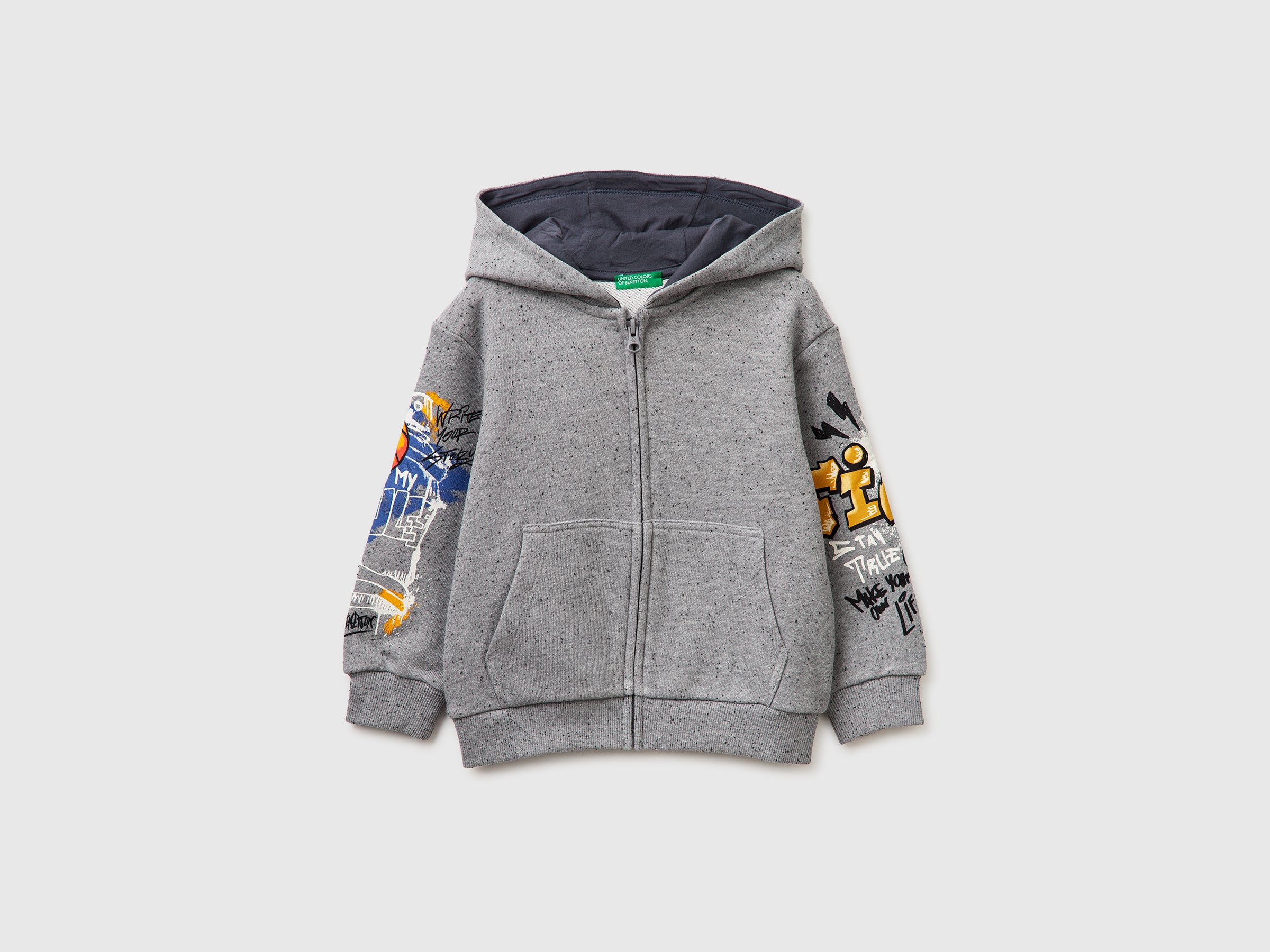 Oversized sweatshirt with zip and prints - ucb_image_FS