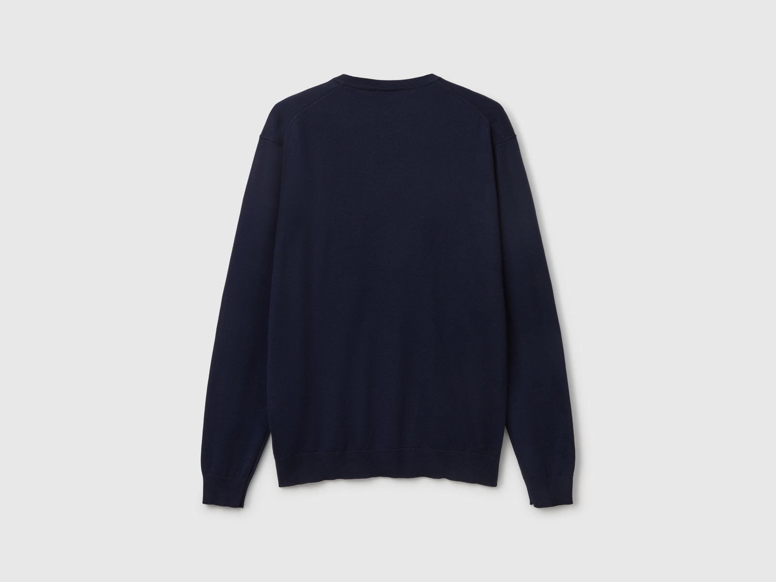 Pure cotton sweater with V-neck - ucb_image_BS