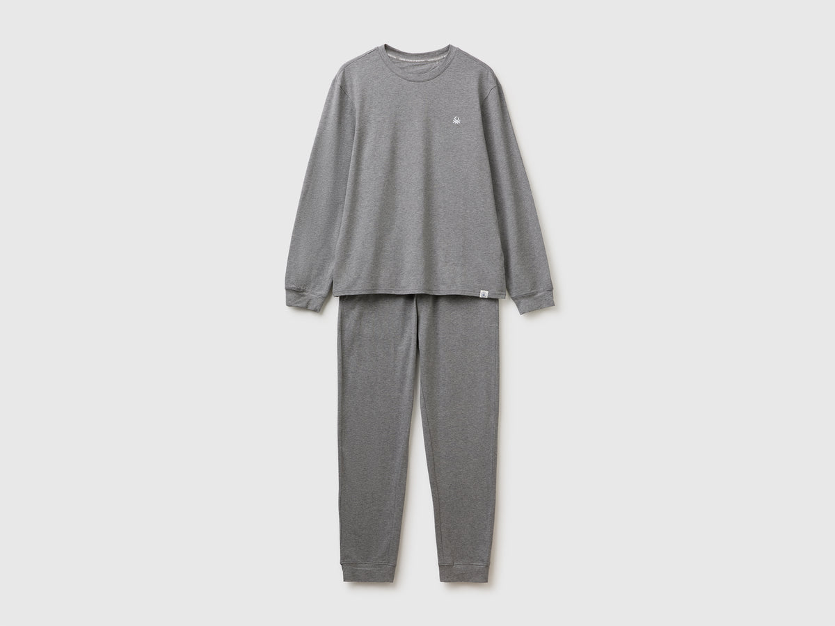 Pijama comprido com logótipo em algodão stretch - ucb_image_FS