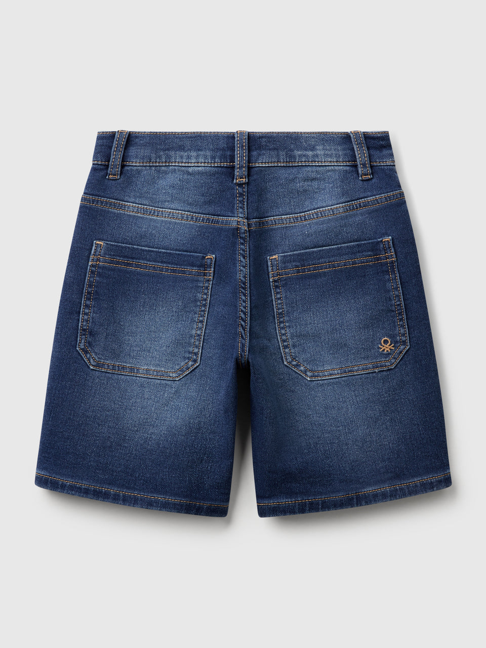 Straight Bermuda shorts in stretch denim - ucb_image_BS
