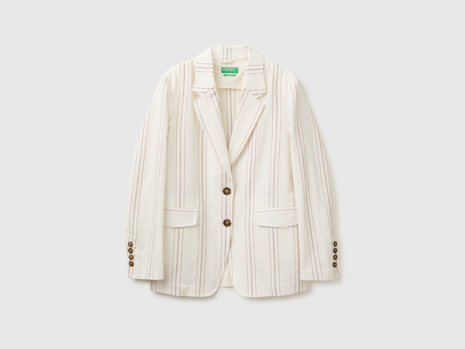Striped linen blend blazer - ucb_image_FS