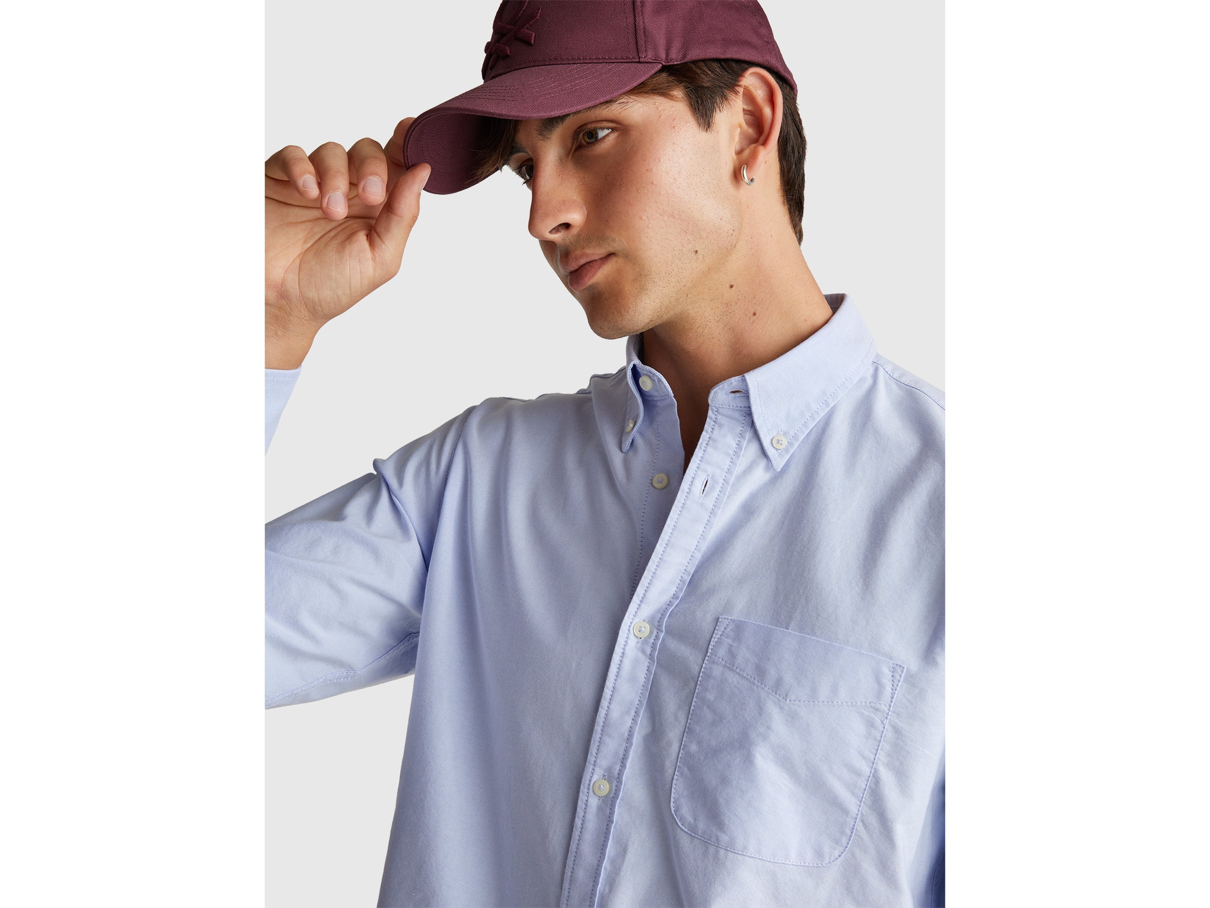 Camisa azul-claro regular fit button down - ucb_image_FY