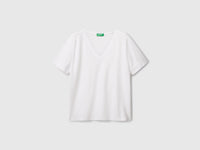 T-shirt decote em V em algodão flamé - ucb_image_FS