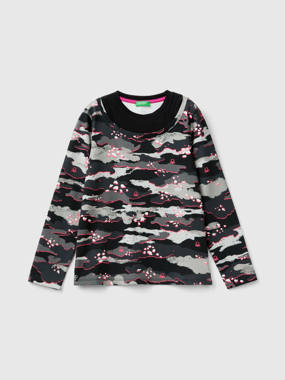 T-shirt camuflagem com detalhes fluorescentes - ucb_image_FS