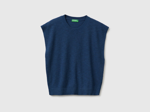 Sleeveless linen blend sweater - ucb_image_FS