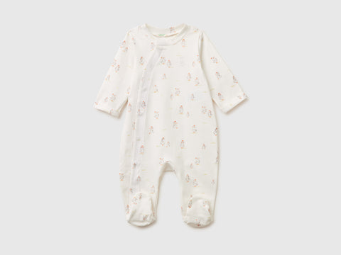 Patterned onesie in stretch organic cotton - ucb_image_FS