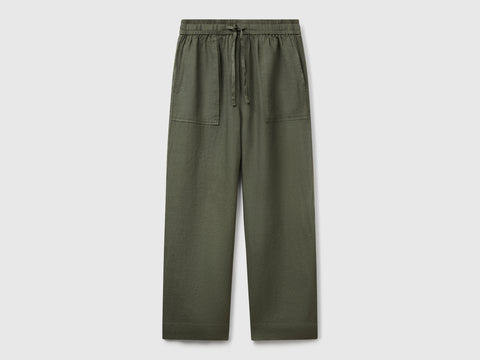 Trousers in pure linen with elastic - ucb_image_FS