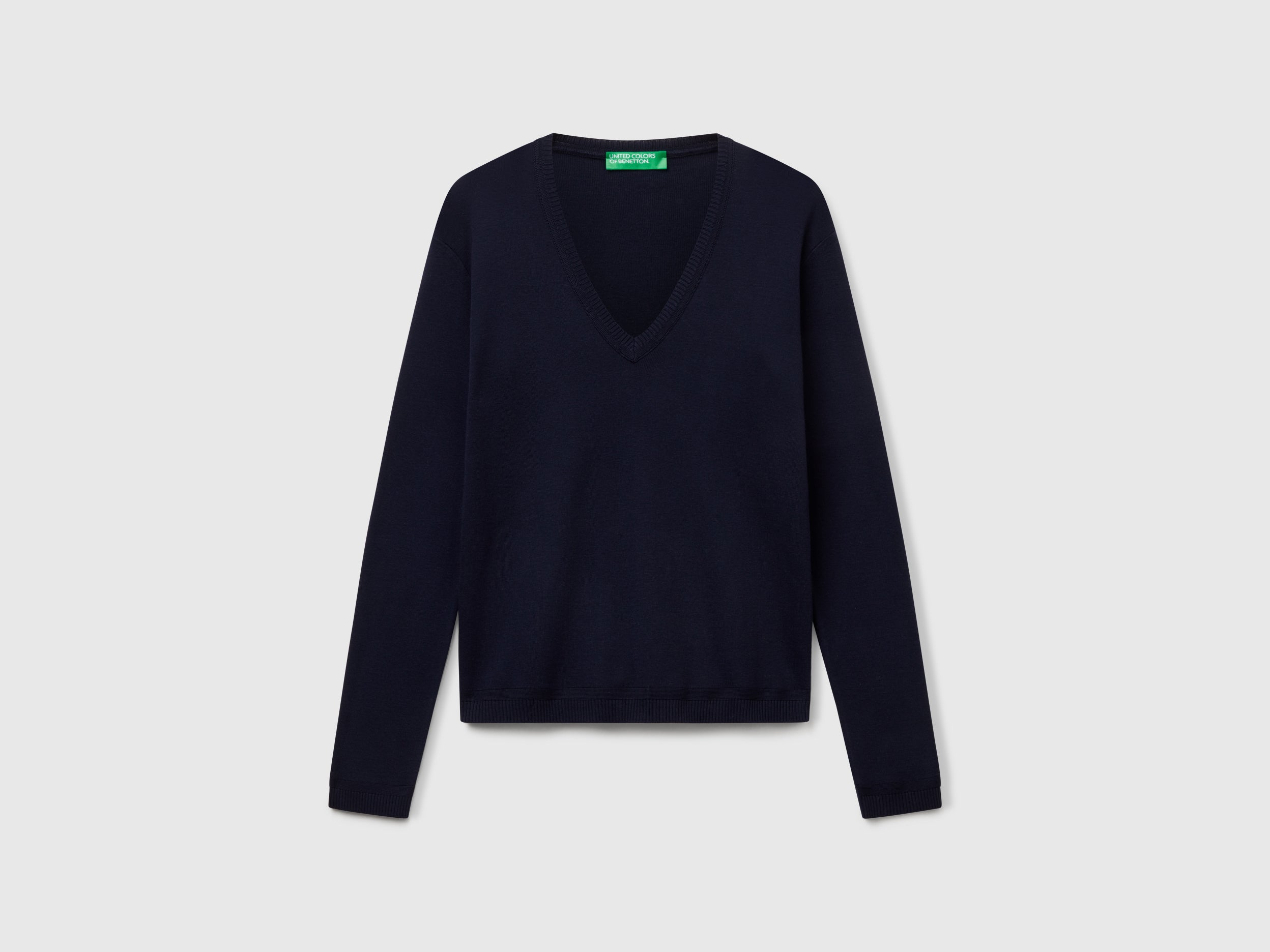 Camisola com decote em V em algodão puro - ucb_image_FS