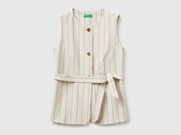 Long pinstriped waistcoat with belt - ucb_image_FS