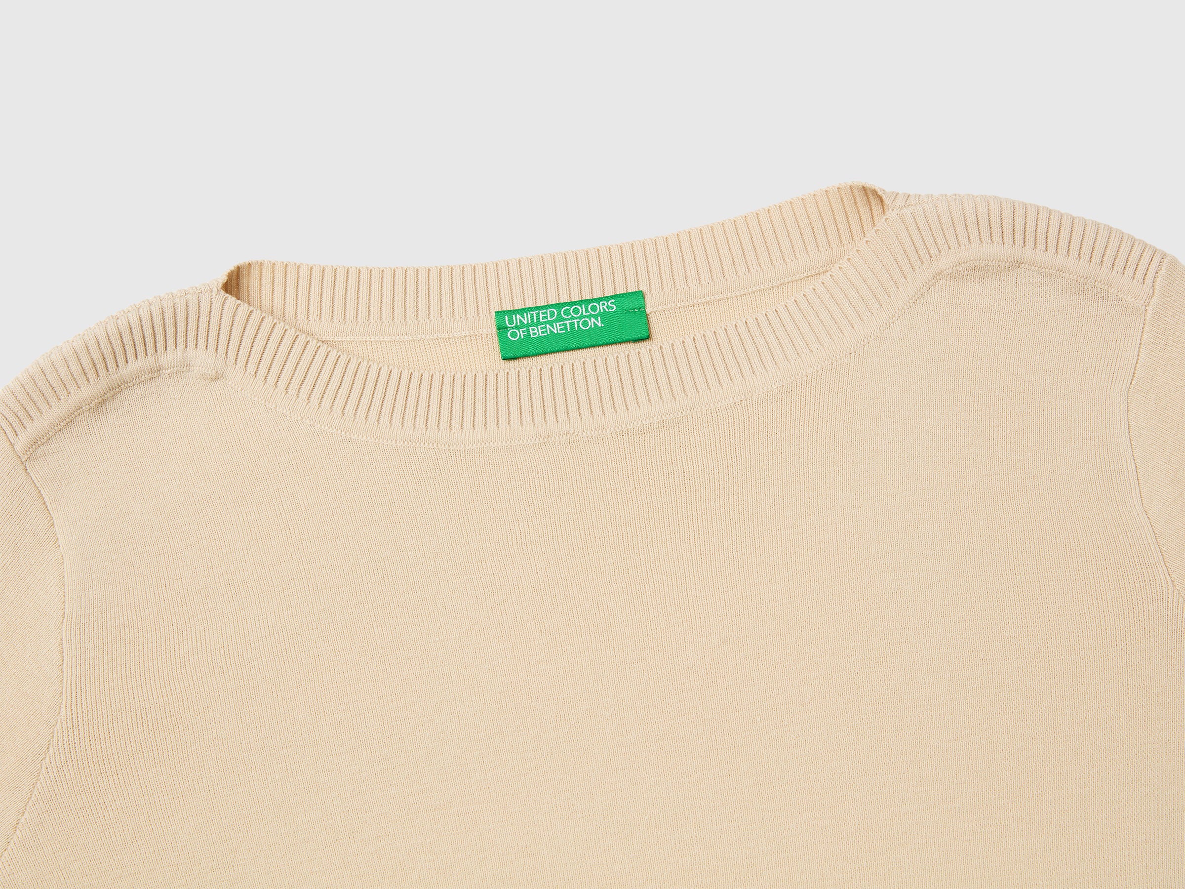 Beige sweater with boat neck - ucb_image_DS1