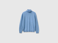 Camisola de gola alta azul-celeste em pura lã Merino - ucb_image_FS