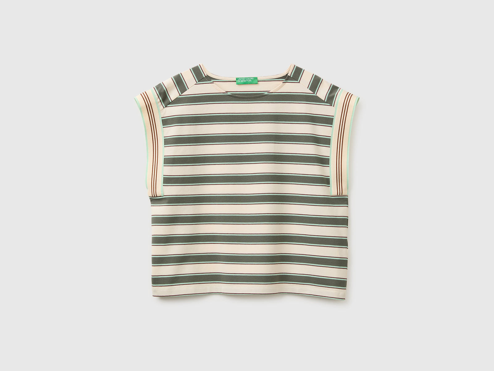 T-shirt sem mangas às riscas - ucb_image_FS