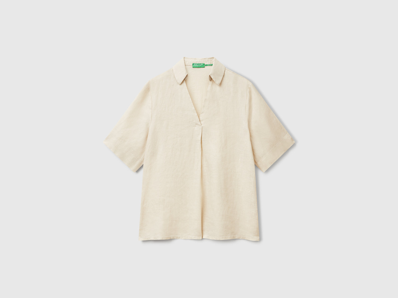 Blusa de manga curta em linho puro - ucb_image_FS