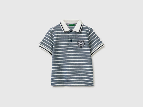 Striped polo shirt with patch - ucb_image_FS