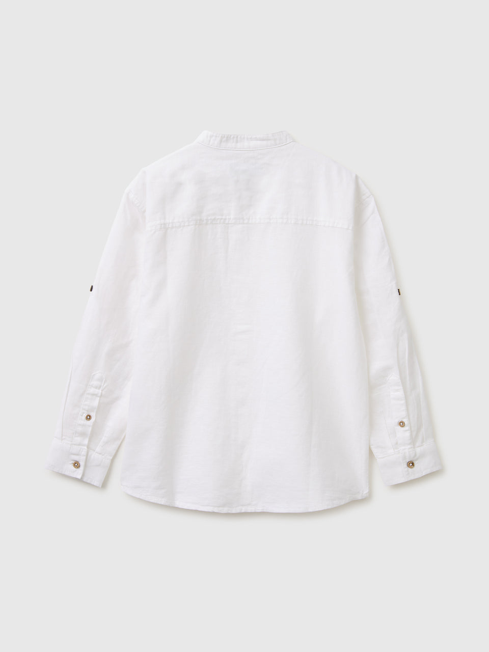 Linen blend mandarin collar shirt - ucb_image_BS