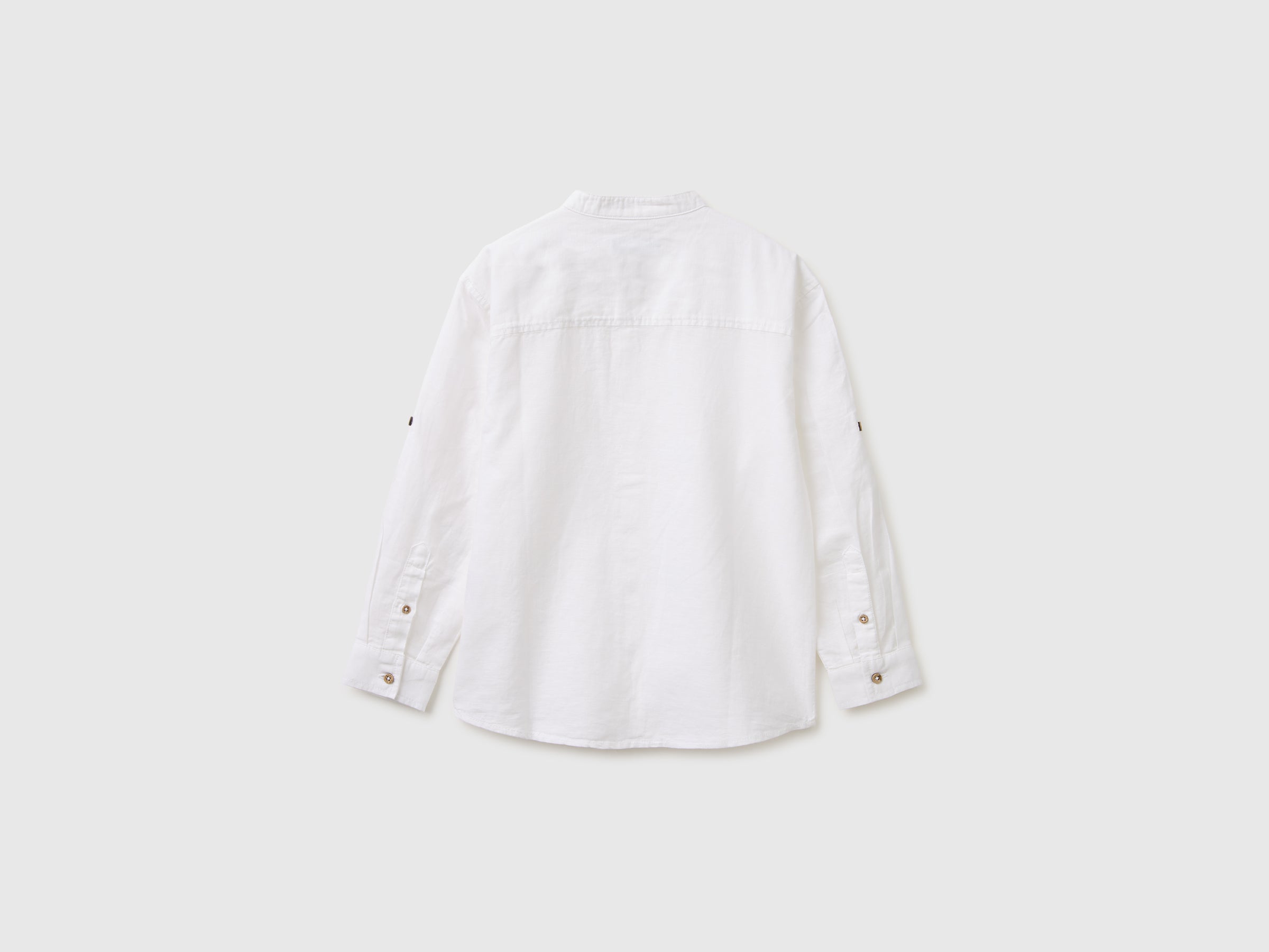 Linen blend mandarin collar shirt - ucb_image_BS