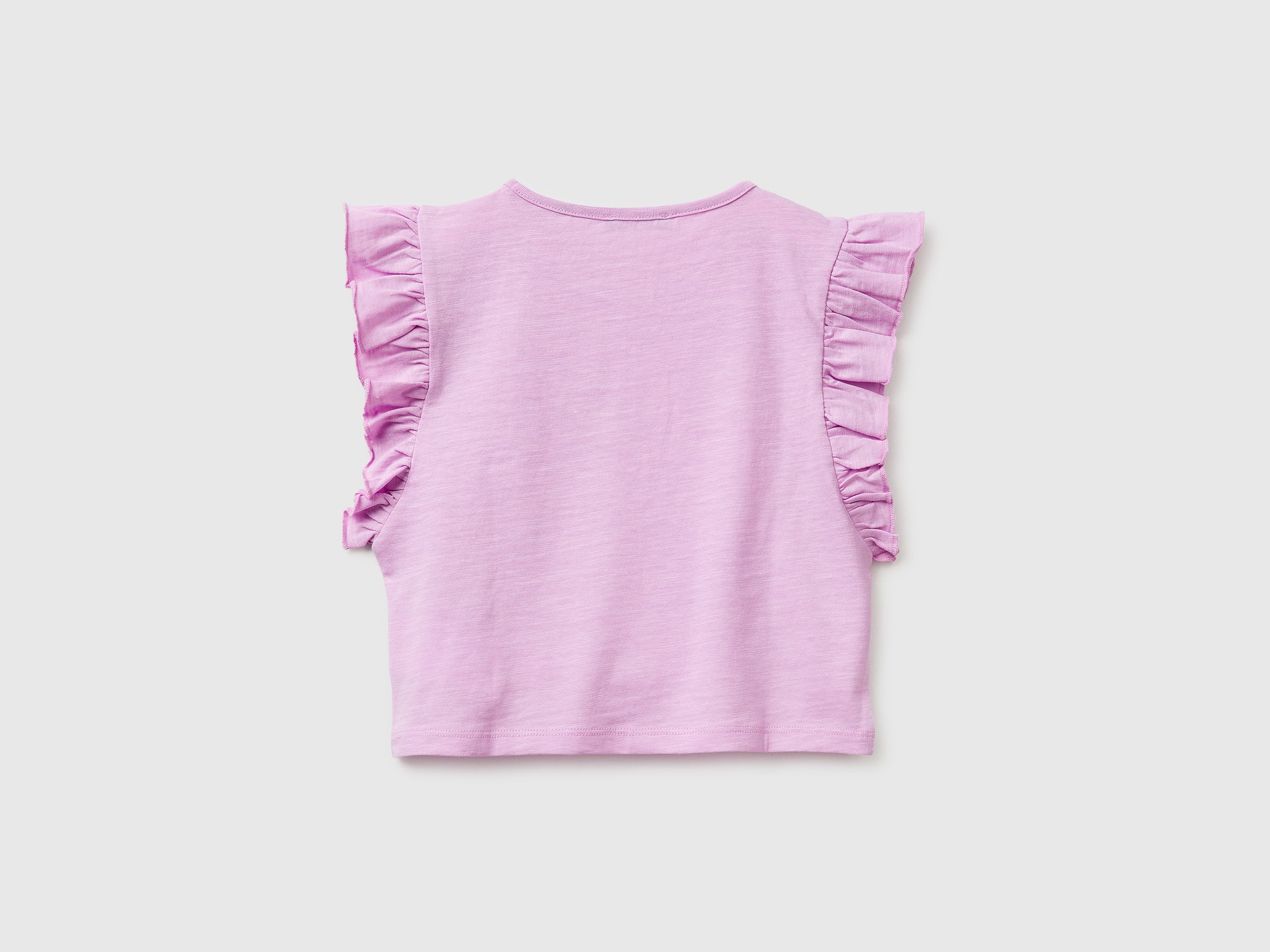 Cropped T-shirt with print and embroidery - ucb_image_BS