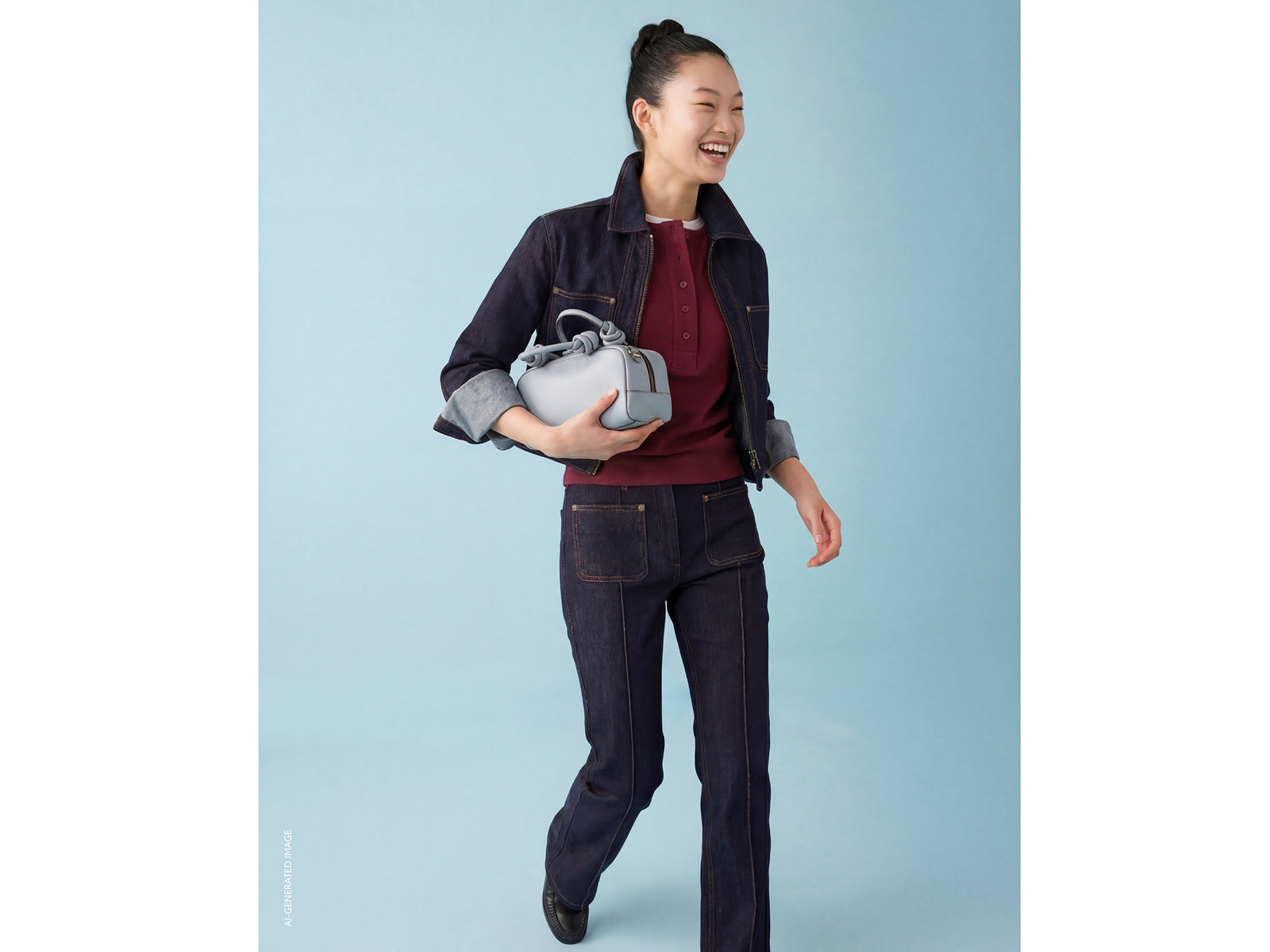 Casaco em denim com fecho de correr - ucb_image_F
