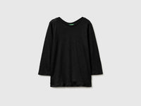 Boat-neck T-shirt in pure linen - ucb_image_FS