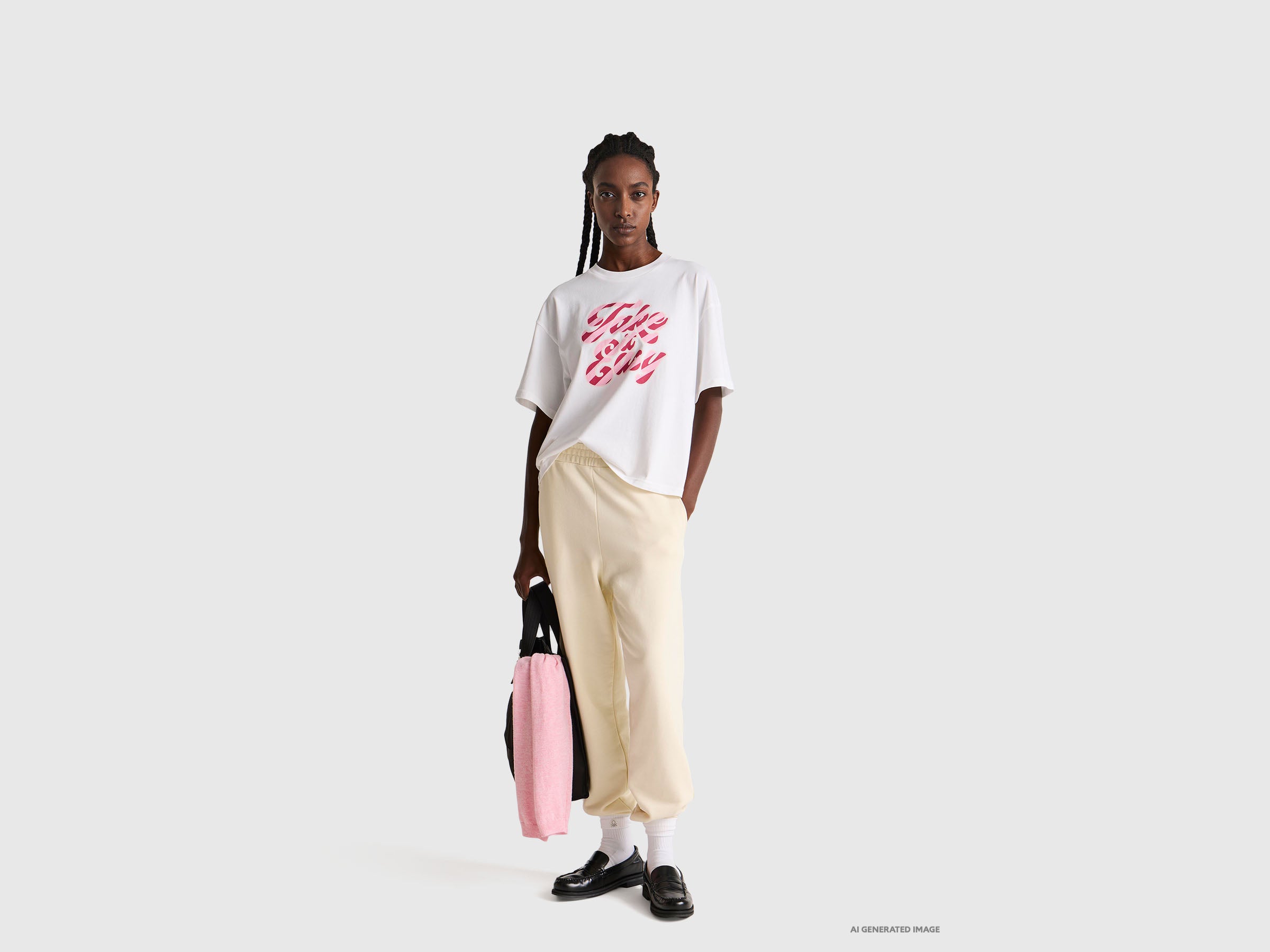 T-shirt com estampa slogan - ucb_image_FY