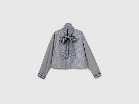 Striped crop shirt with bow - ucb_image_FS