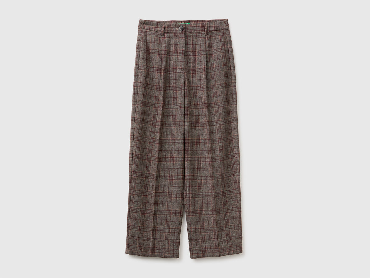 Calças tartan em viscose mista - ucb_image_FS