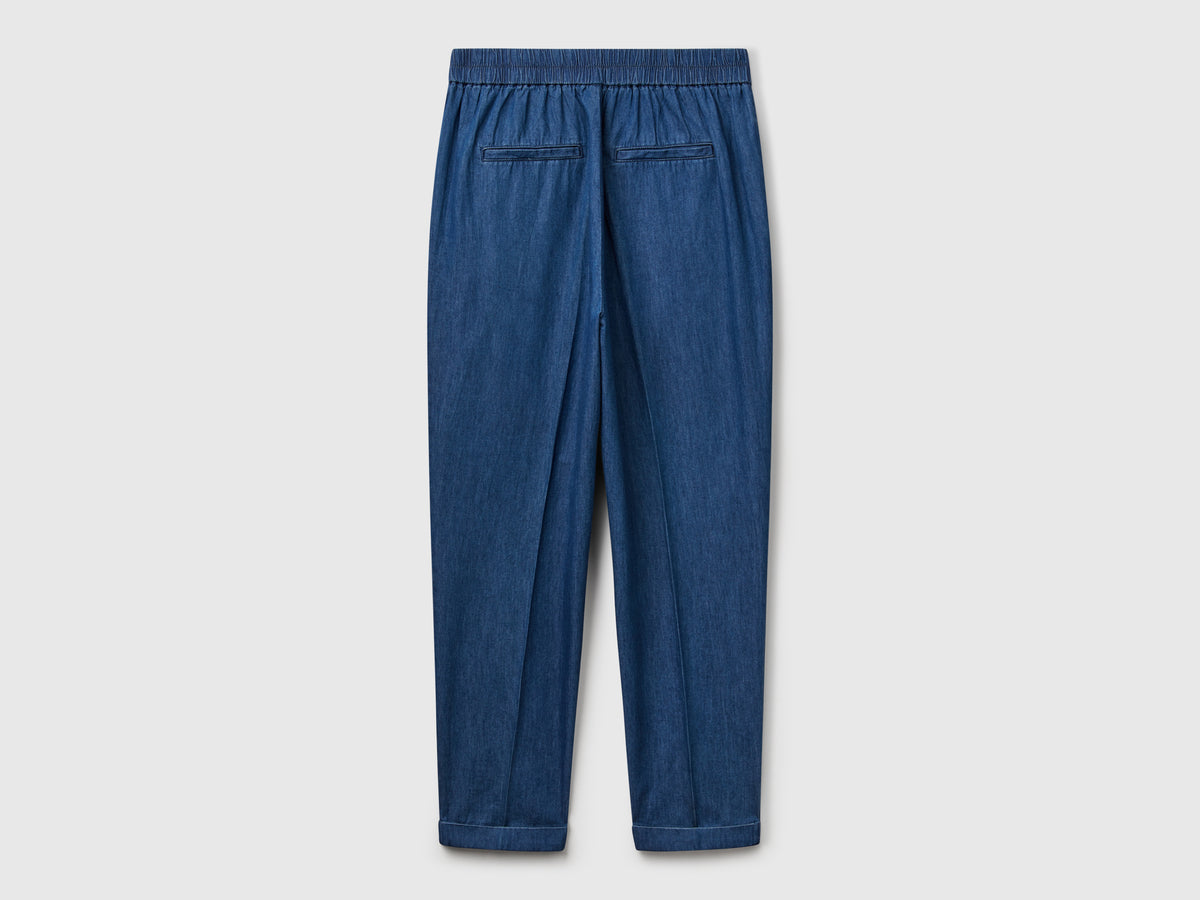 Chinos em chambray com elástico - ucb_image_BS