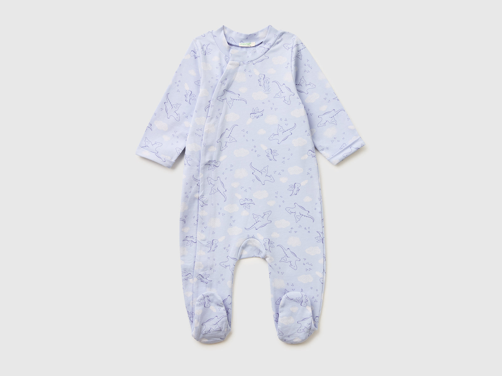 Patterned onesie in stretch organic cotton - ucb_image_FS
