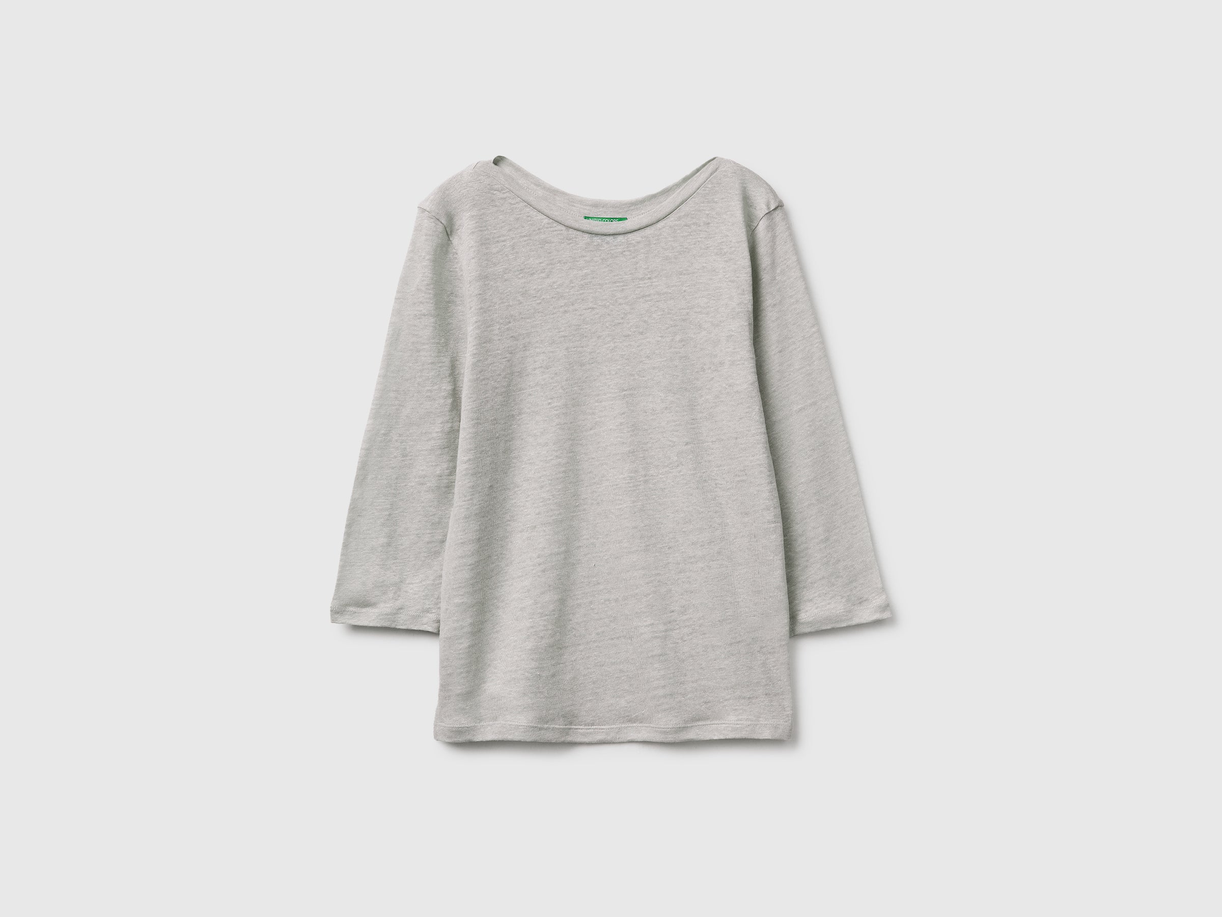 Boat-neck T-shirt in pure linen - ucb_image_FS