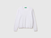 White sweater in tricot cotton - ucb_image_FS