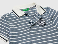 Striped polo shirt with patch - ucb_image_DS1