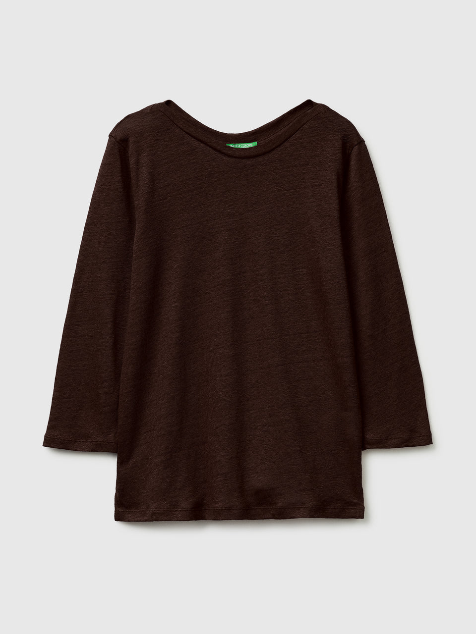 Boat-neck T-shirt in pure linen - ucb_image_FS