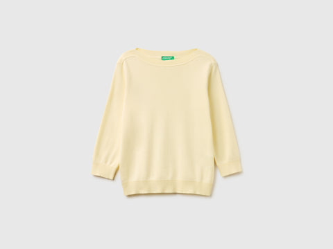 Light yellow sweater with boat neck - ucb_image_FS