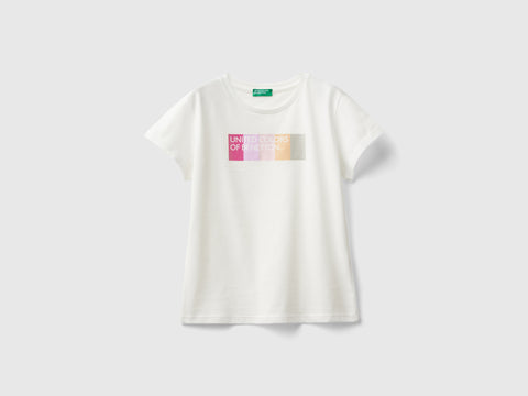 T-shirt com logótipo glitter em algodão orgânico - ucb_image_FS