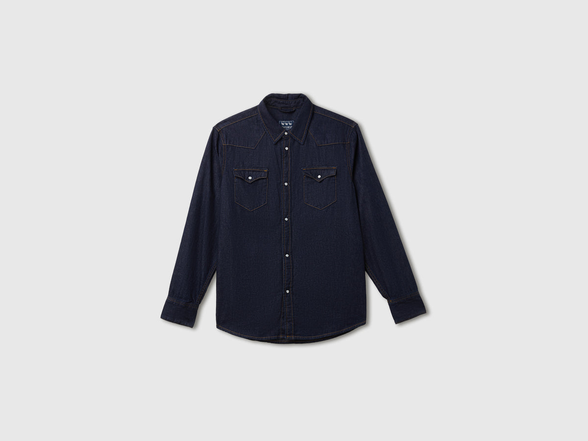 Camisa western de jeans escuro - ucb_image_FS