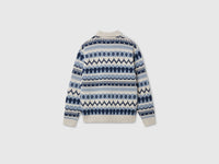 Camisola tipo polo jacquard em mistura de lã - ucb_image_BS