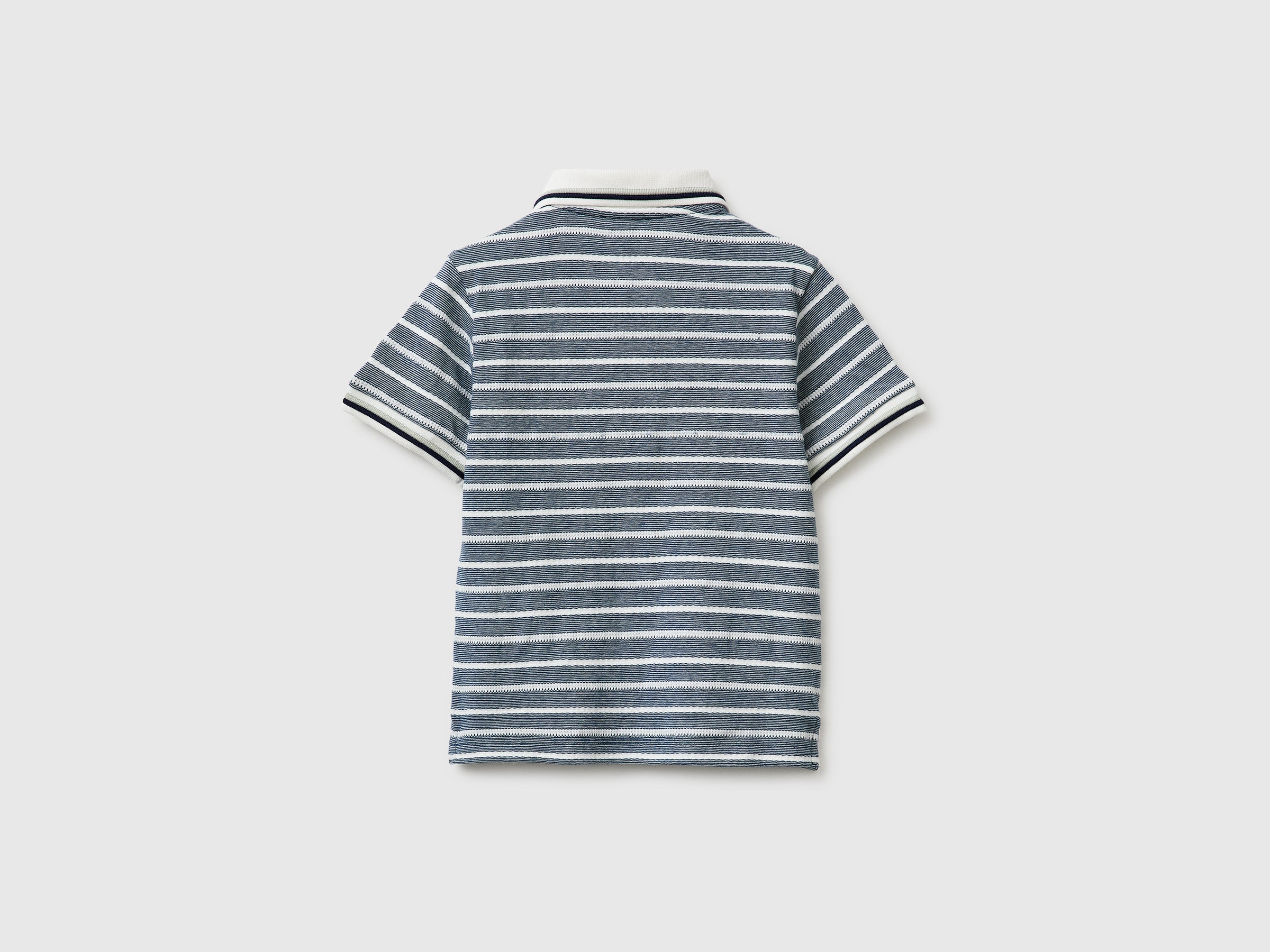 Striped polo shirt with patch - ucb_image_BS